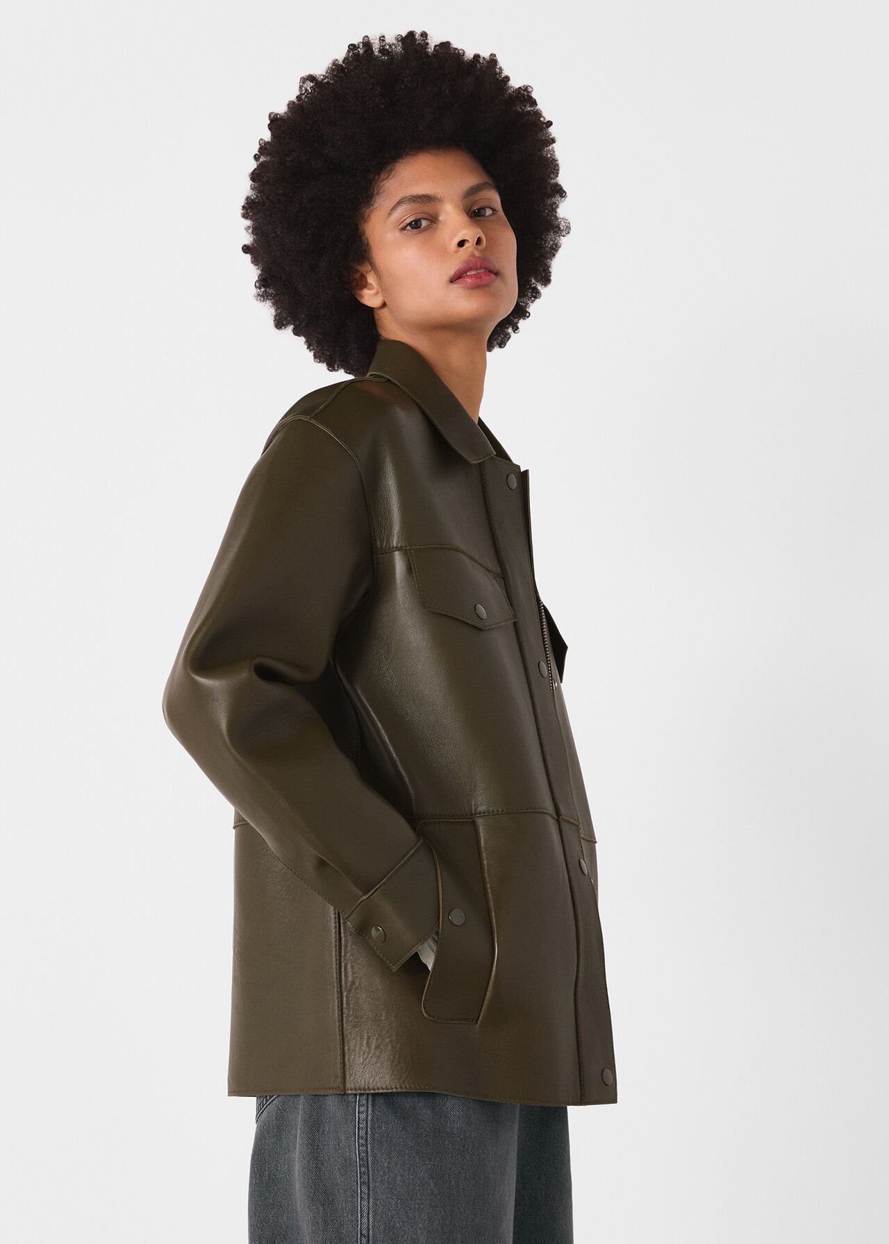 Clean Bonded Leather Jacket