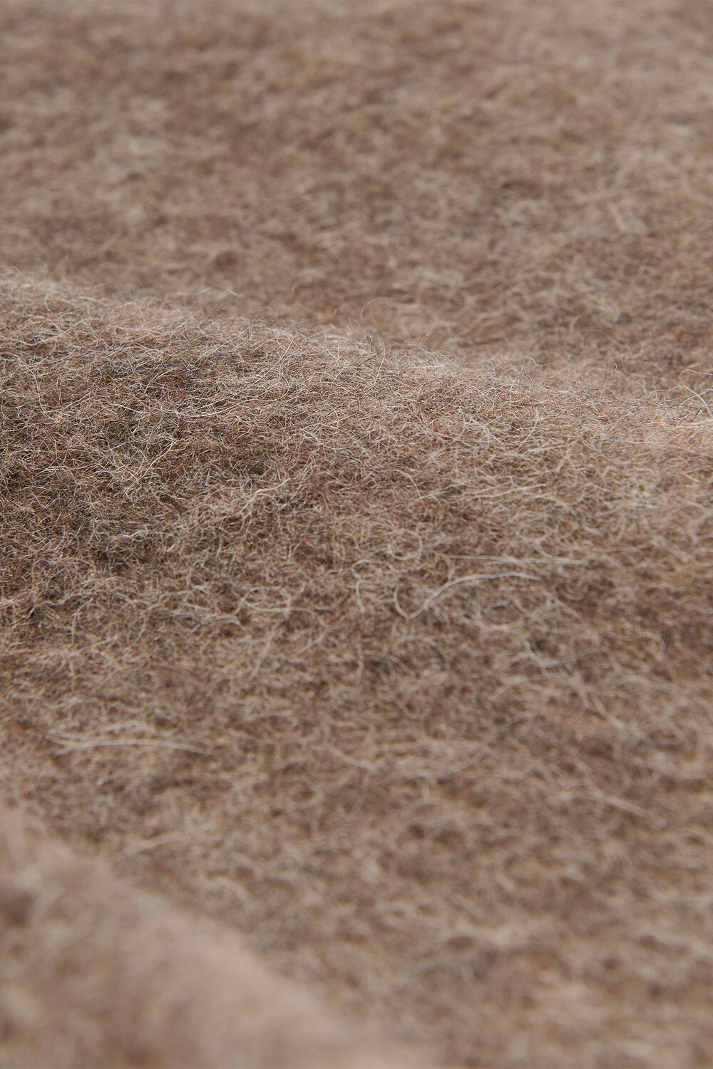 Taupe Wool Mini Skirt