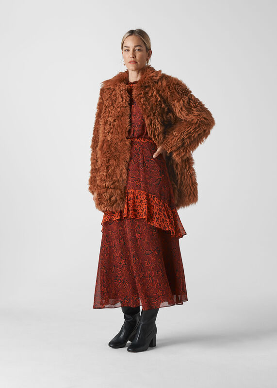 Eliza Short Sheepskin Coat