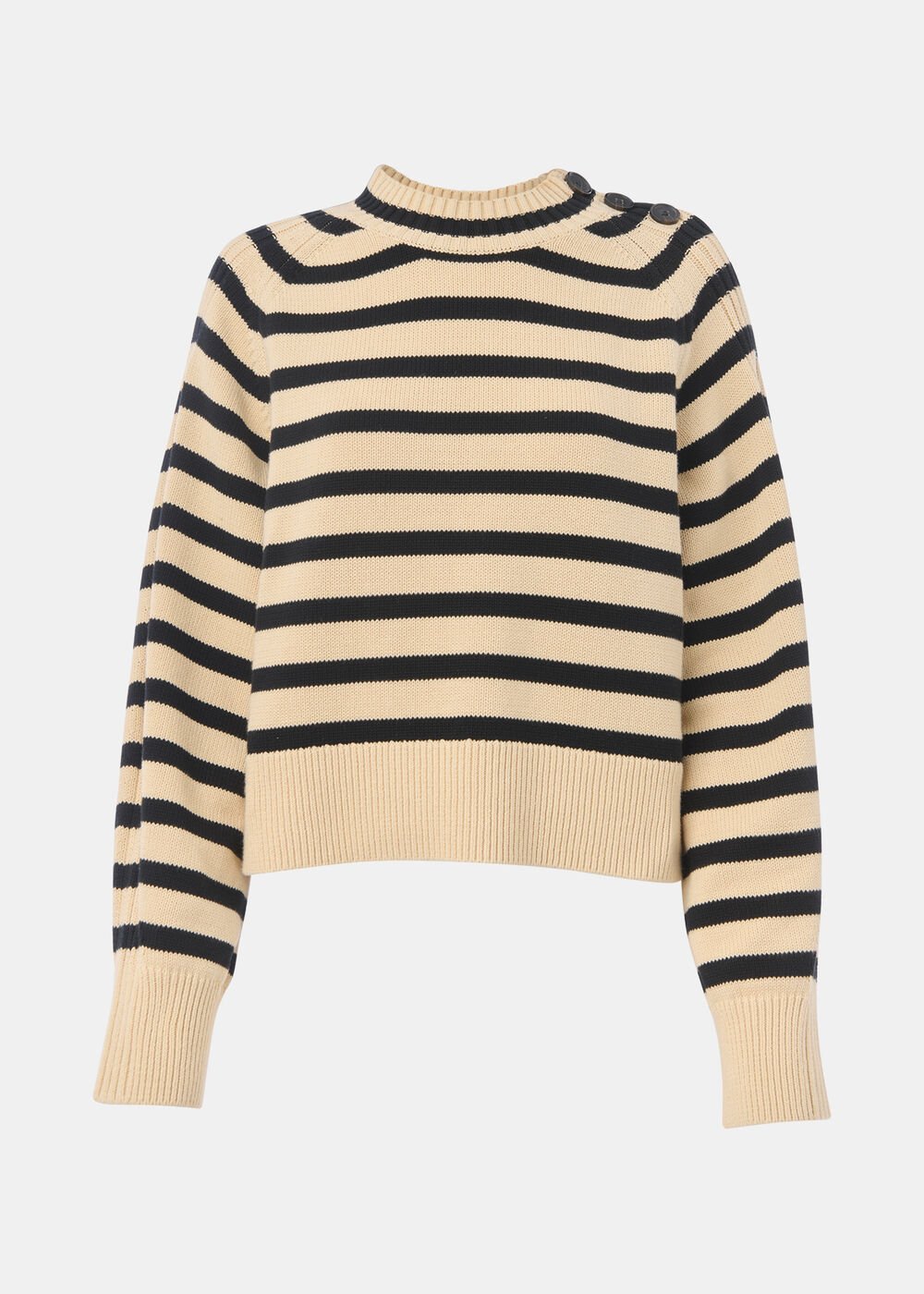 Stripe Detail Cotton Knit