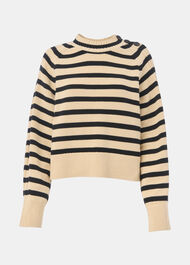 Stripe Detail Cotton Knit