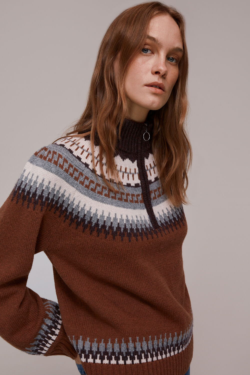 Fairisle Zip Sweater
