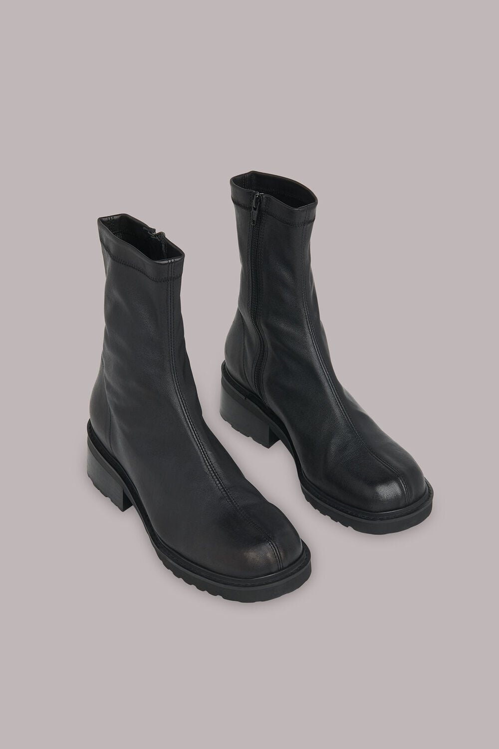 Black Paige Stretch Sock Boot