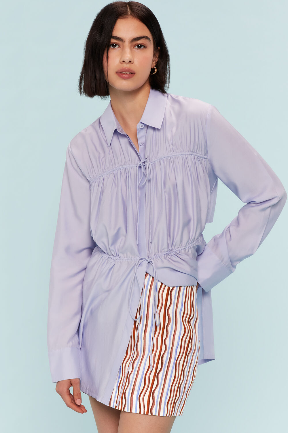 Wiggle Stripe Mini Skirt