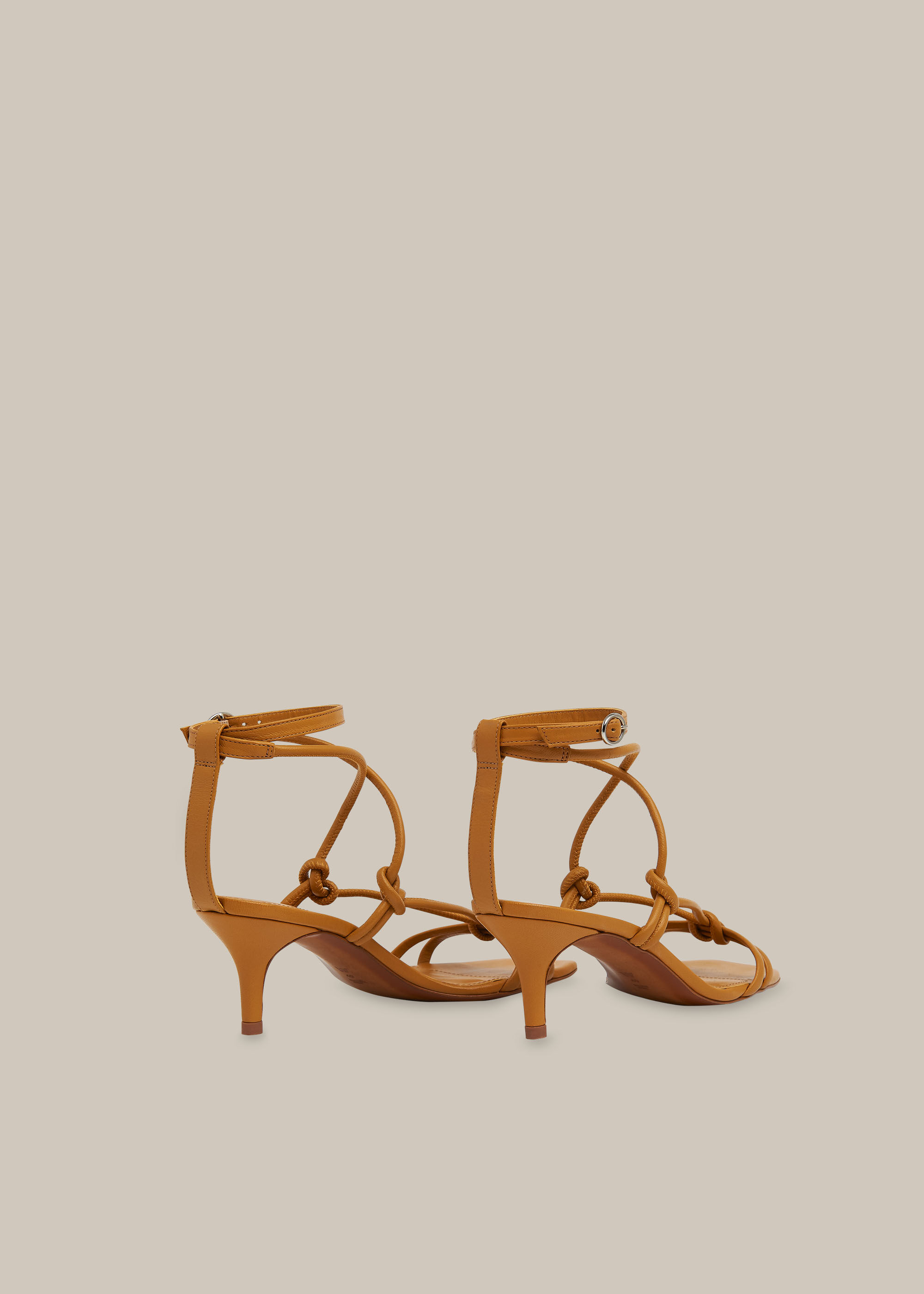 Mustard Kitten Heel Sandal WHISTLES Whistles US