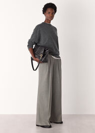 Cashmere Fleck Seam Neck Knit