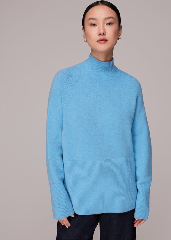Relaxed Funnel Neck Jumper