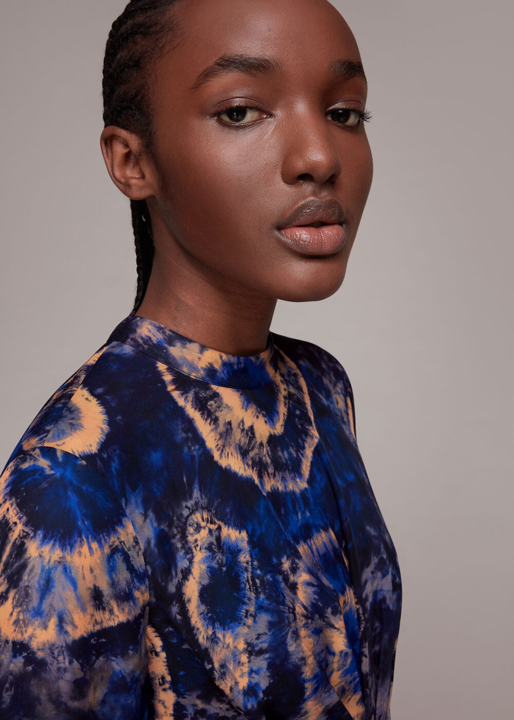 Elena Tie Dye Silk Midi Dress