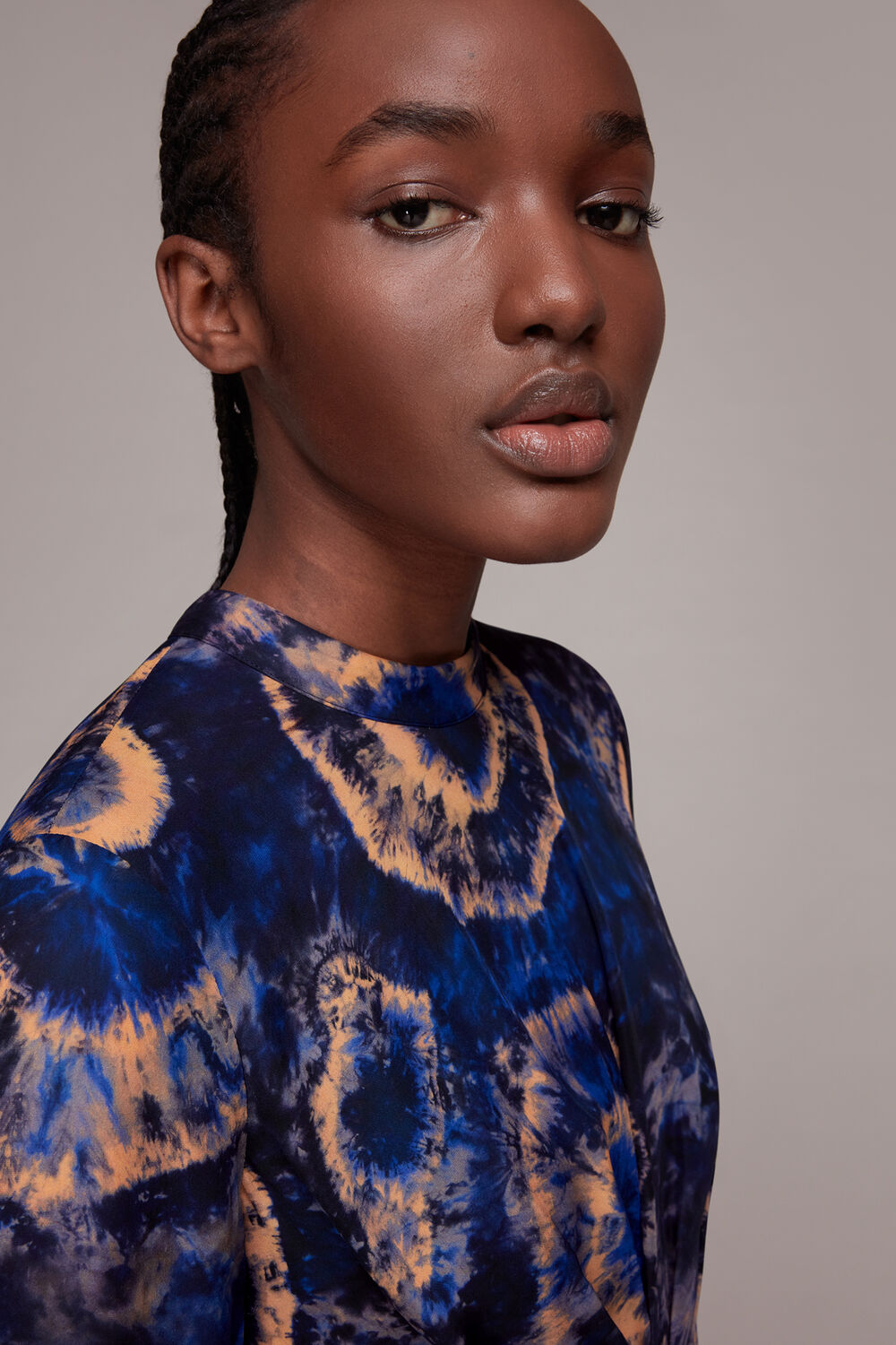 Elena Tie Dye Silk Midi Dress