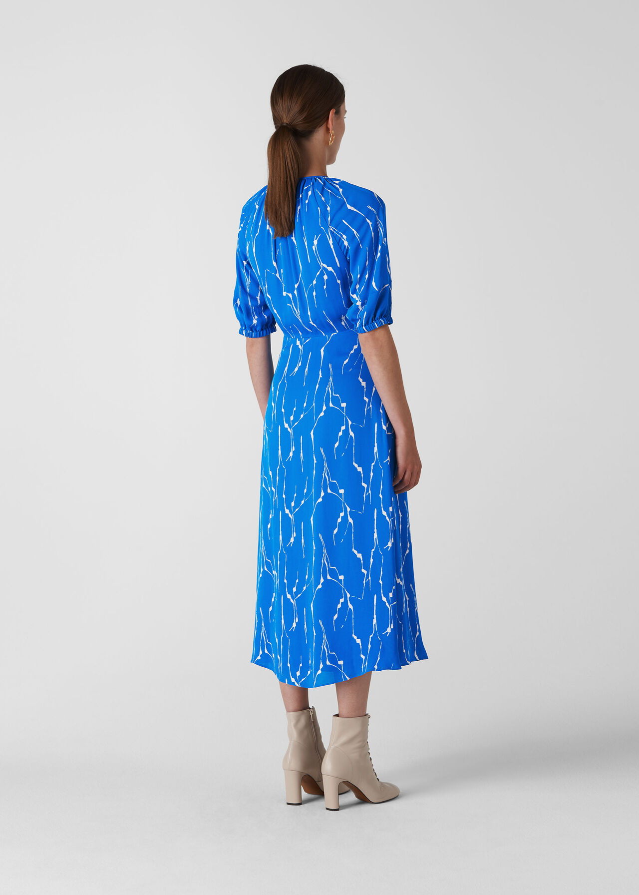 Monika Twig Print Dress Blue/Multi