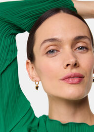 Enamel Heart Huggie Earring