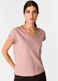 Willa V-Neck Cap Sleeve Tee