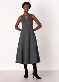 Ponte Layering Midi Dress