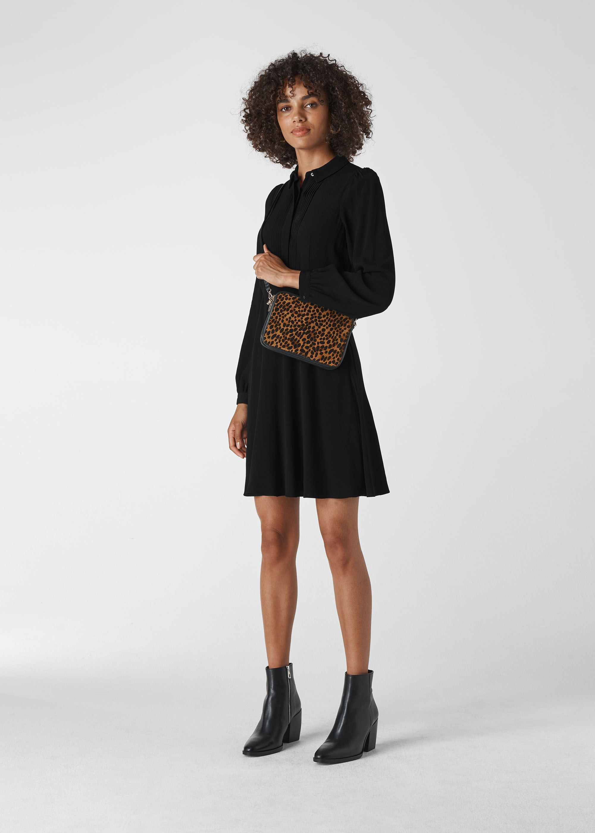 Whistles black shirt dress store