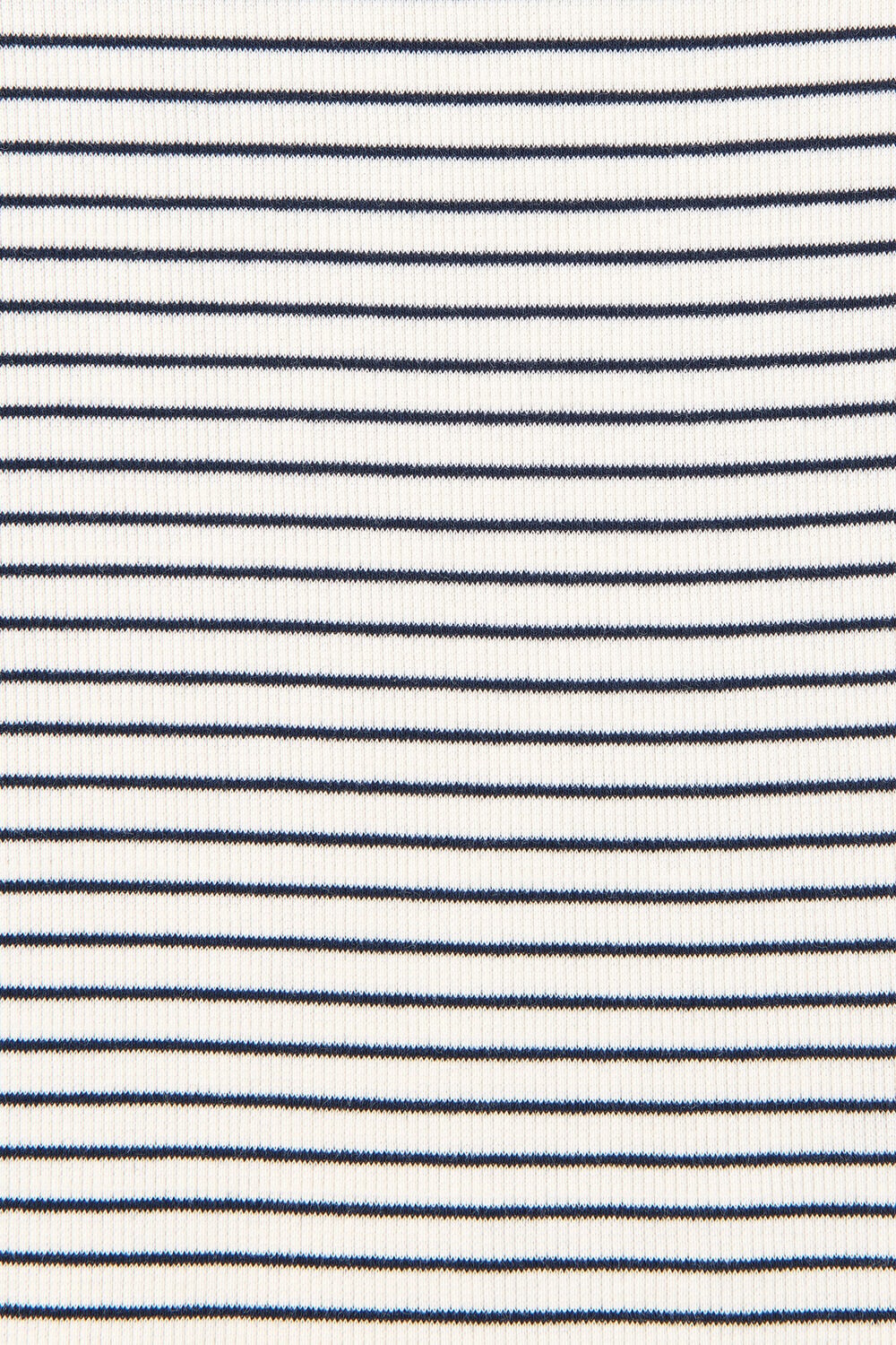 Stripe High Neck Rib Tee