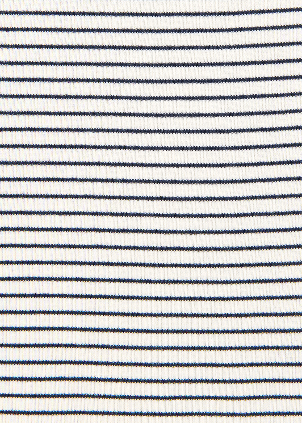 Stripe High Neck Rib Tee