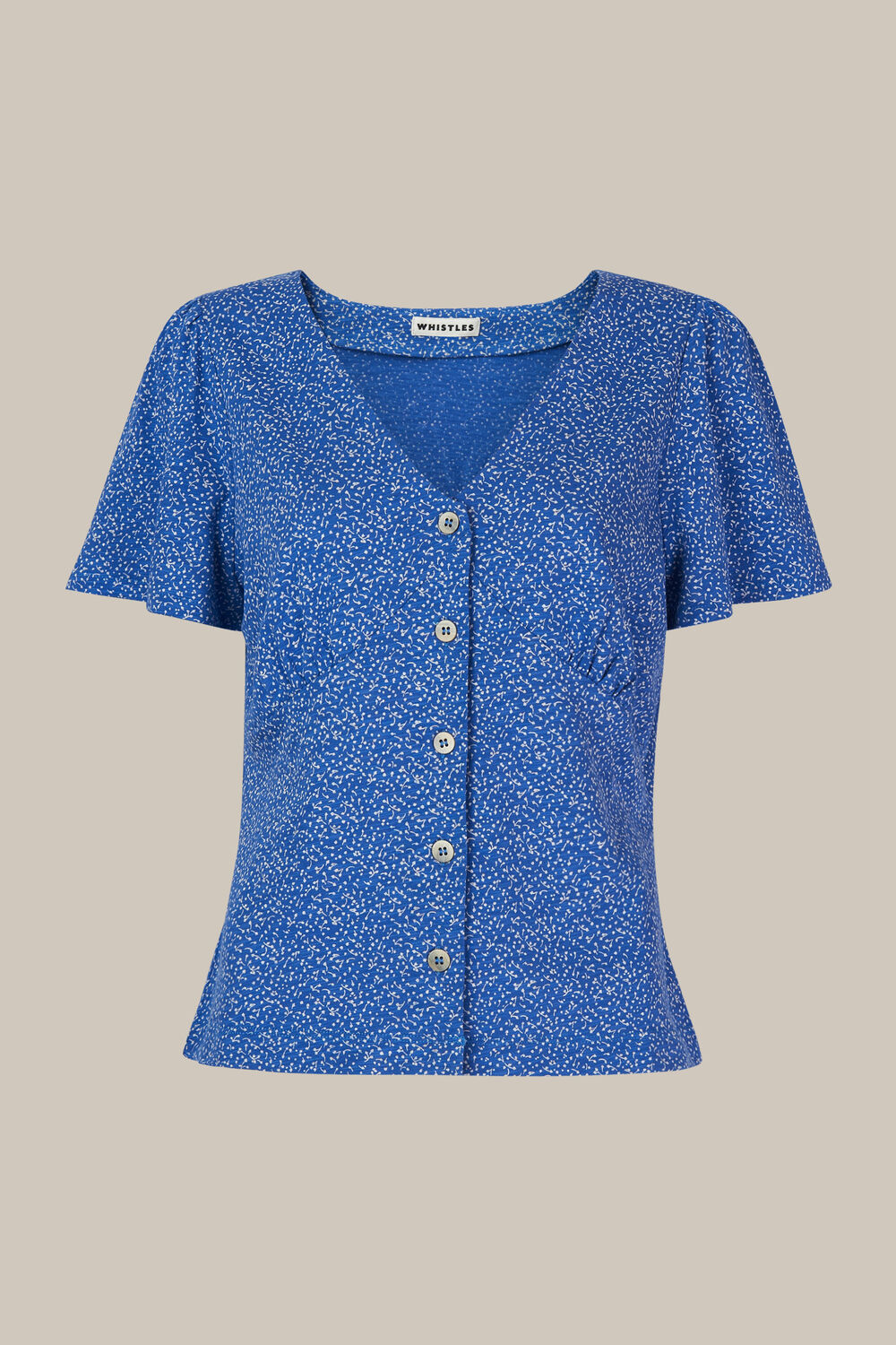 Ditsy Floral Angel Sleeve Top