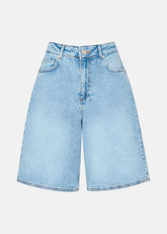 Light Wash Authentic Knee Length Short