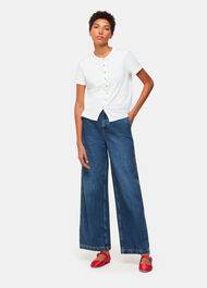 Isla Round Neck Button Tee