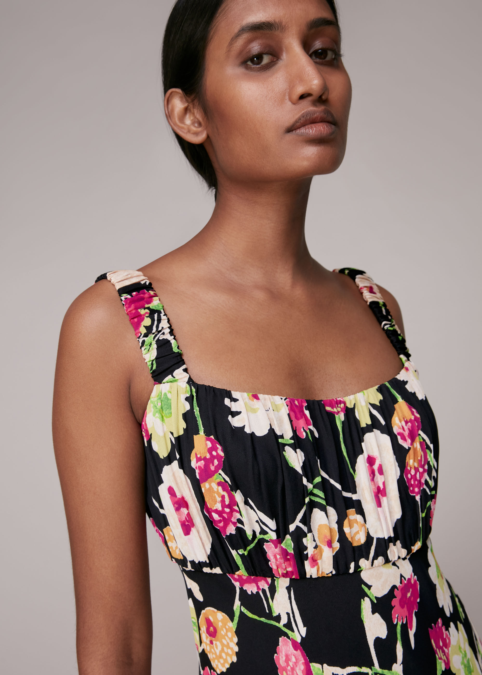 Whistles black floral dress store