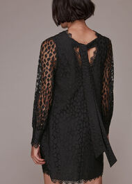 Animal Lace Tie Detail Dress