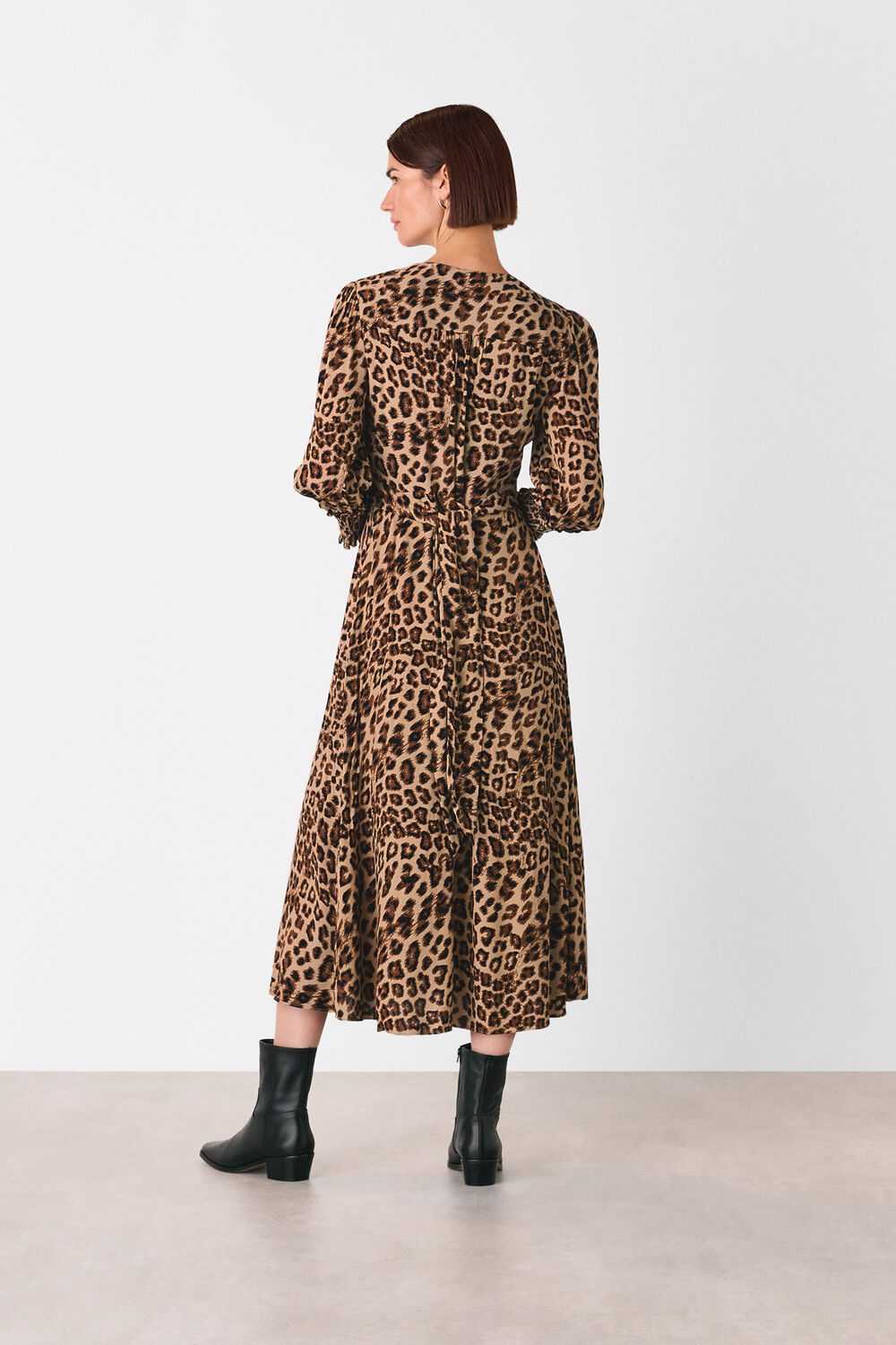 Jungle Cheetah Shirred Dress