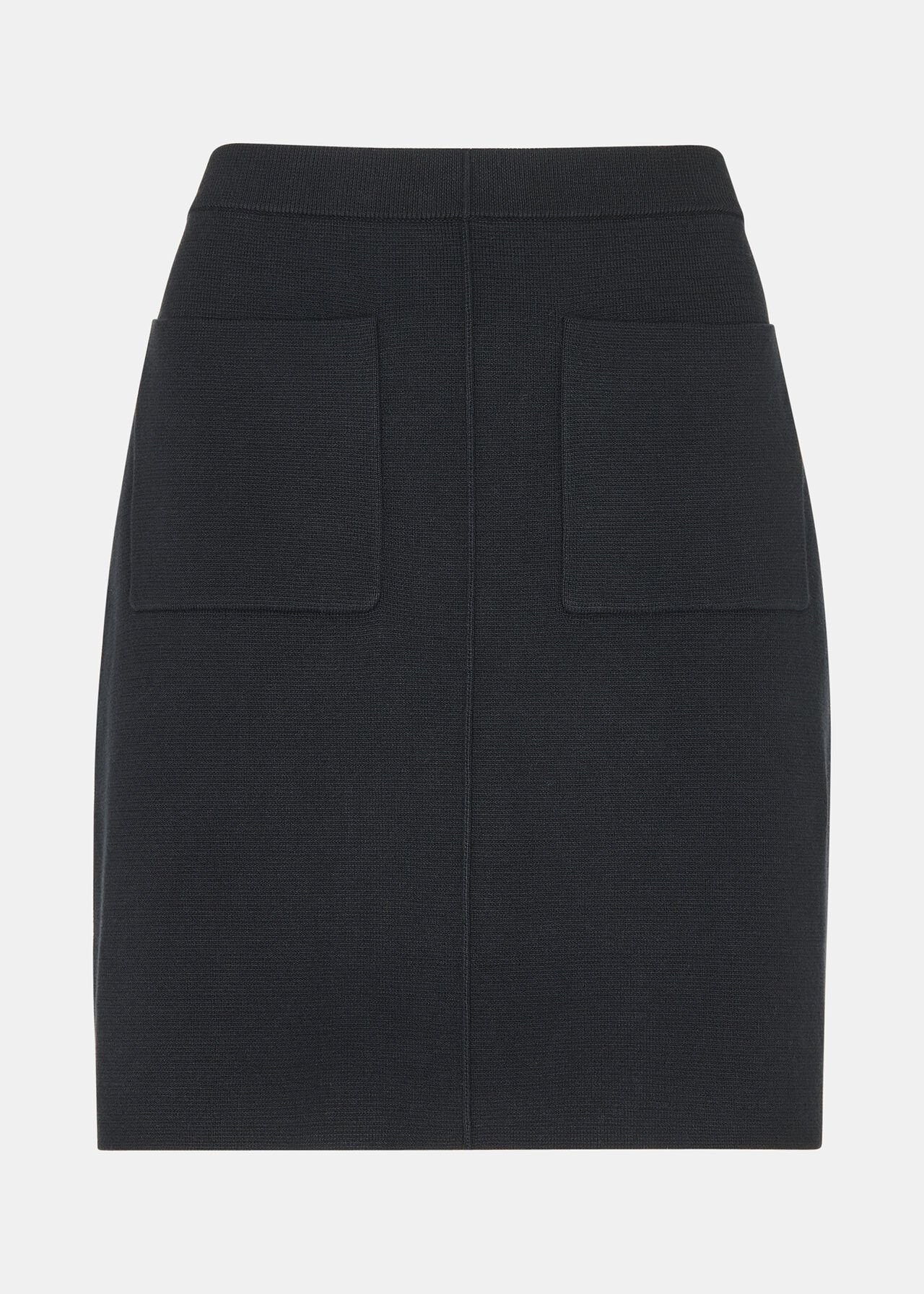 Patch Pocket Knitted Skirt