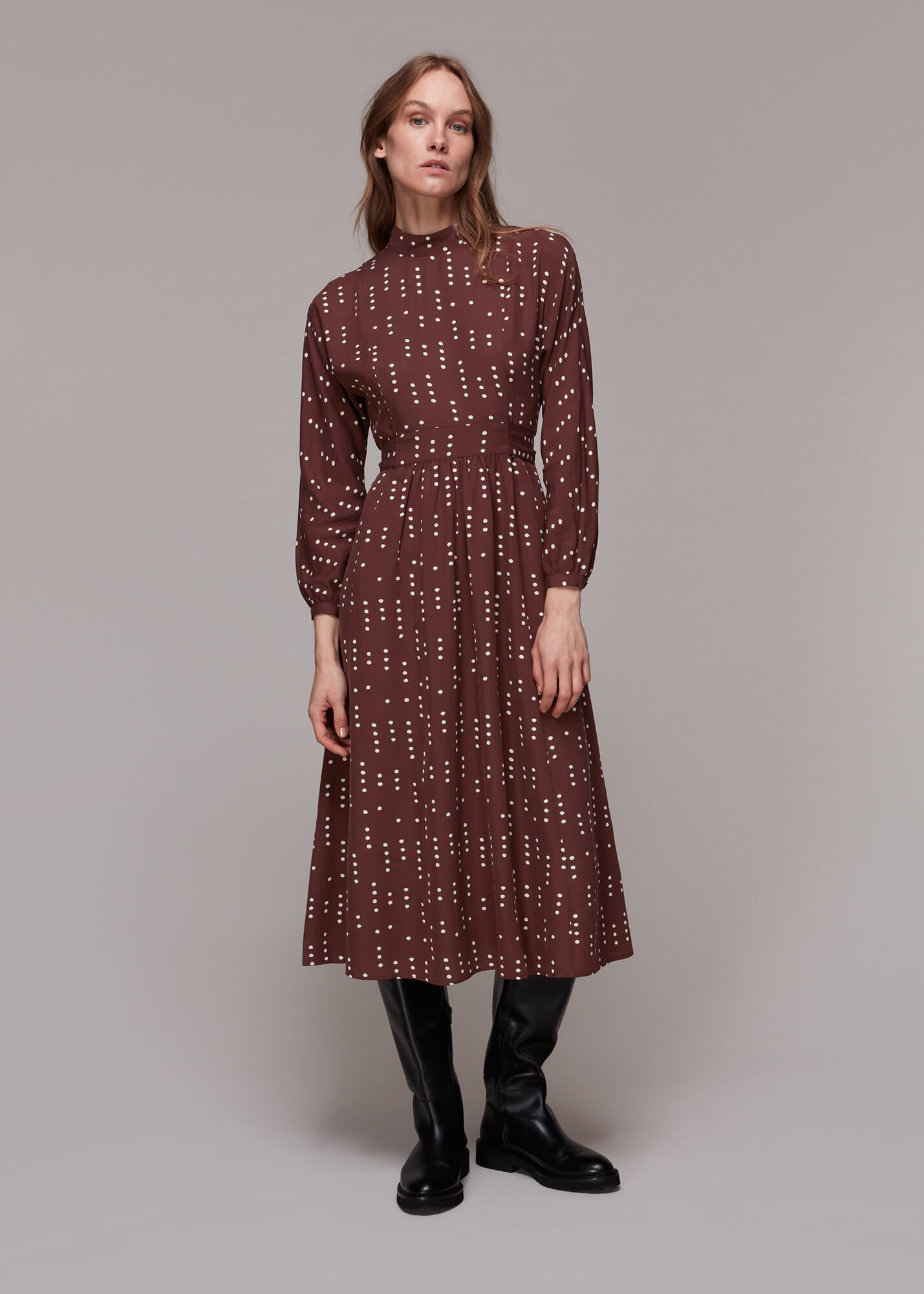 Whistles polka dot dress deals