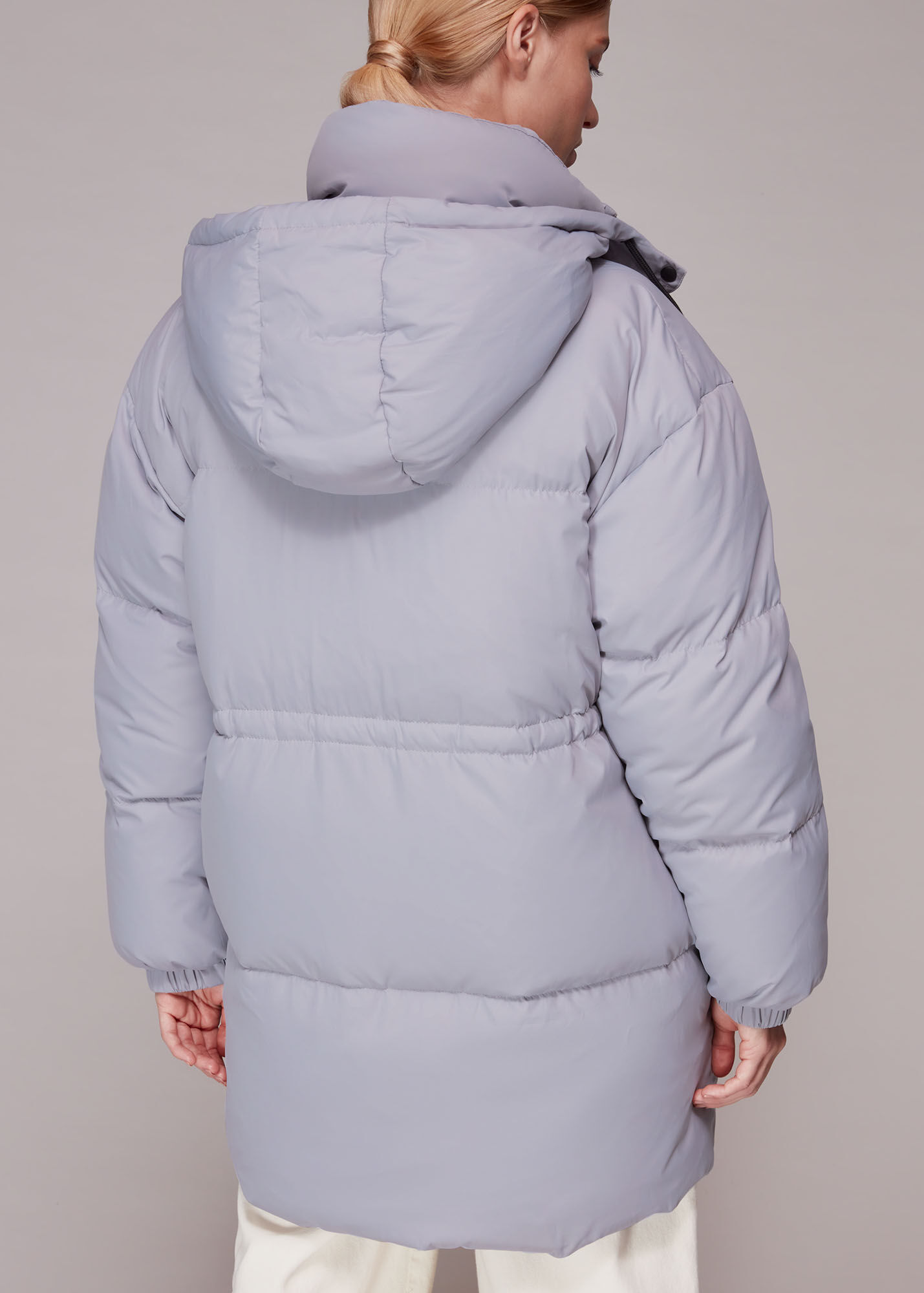 Pale Blue Esme Hooded Down Puffer Coat WHISTLES