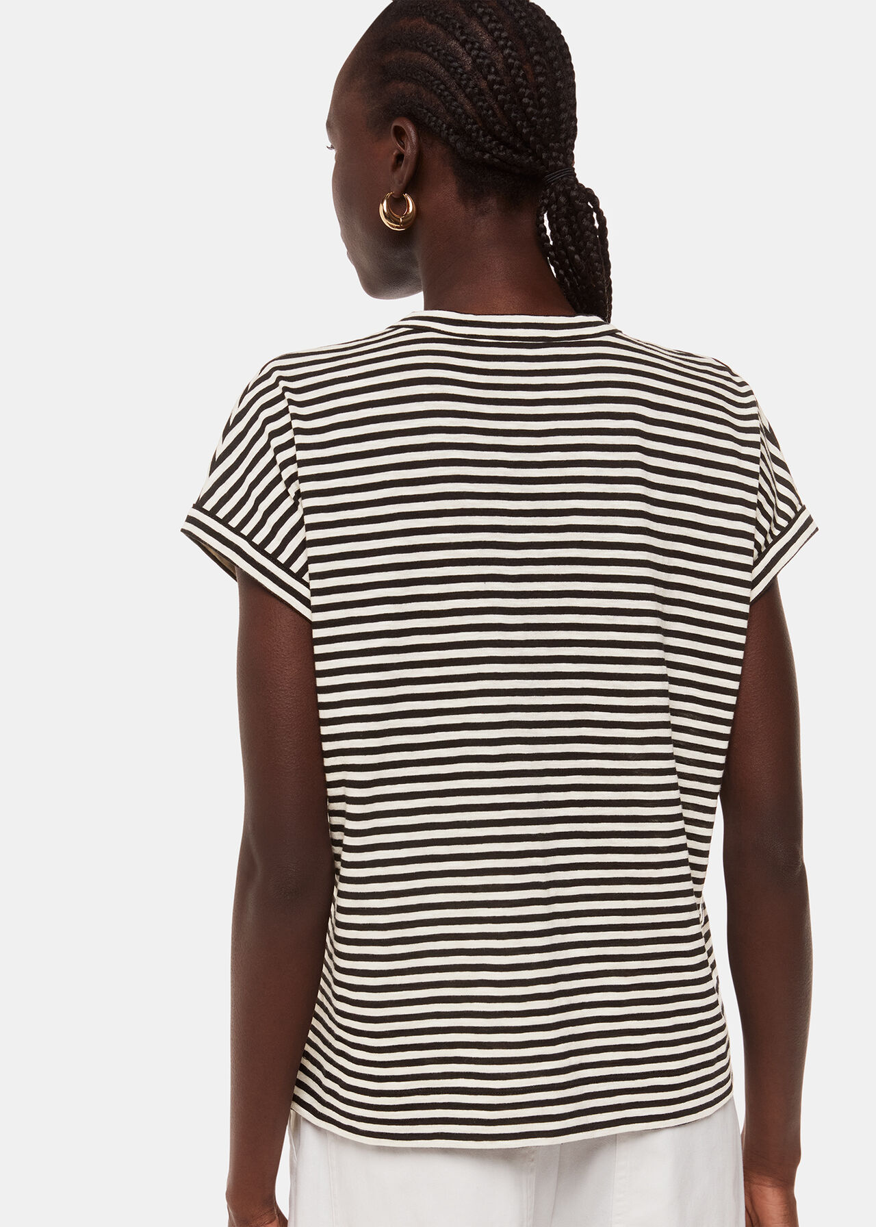 Jilly Stripe Button Top