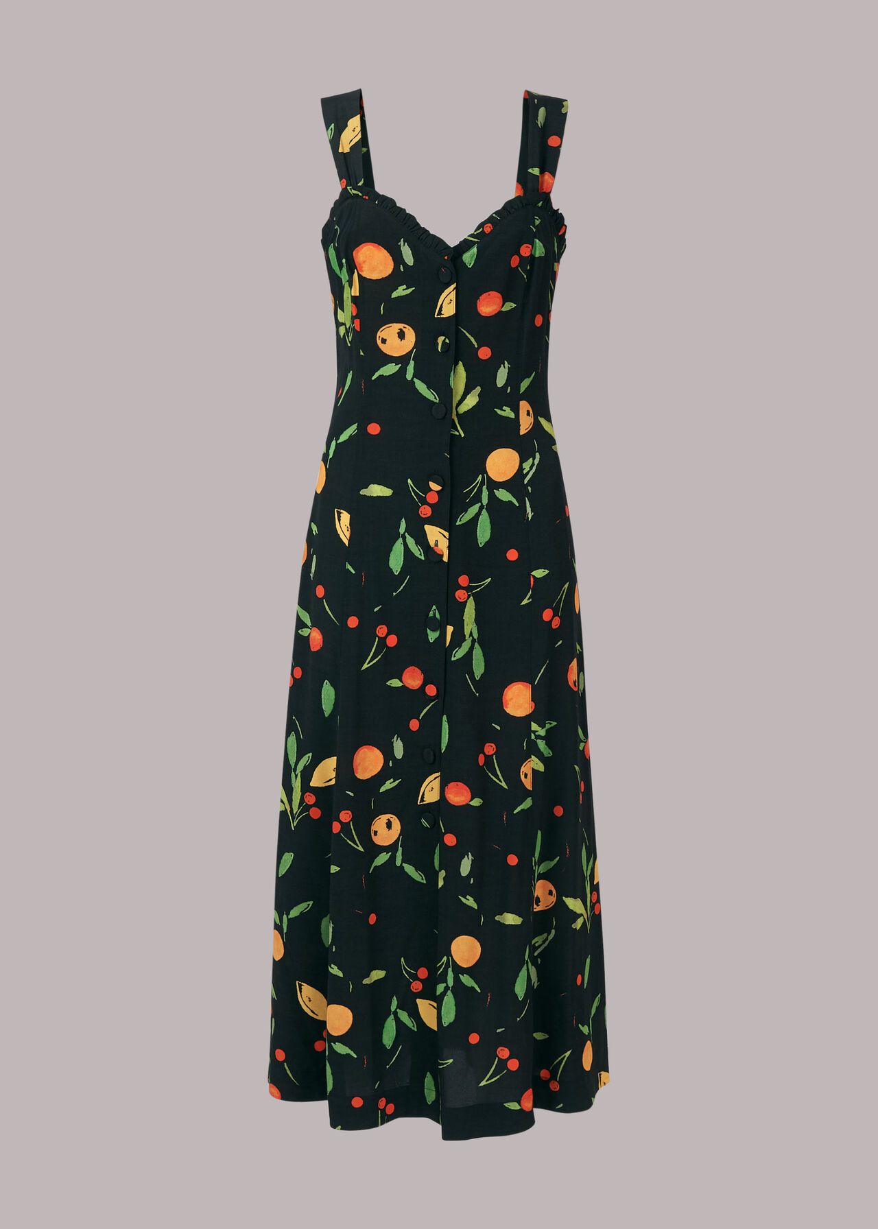 Fruit Print Frill Dress