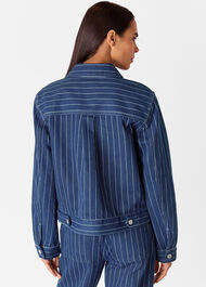 Pinstripe Denim Jacket