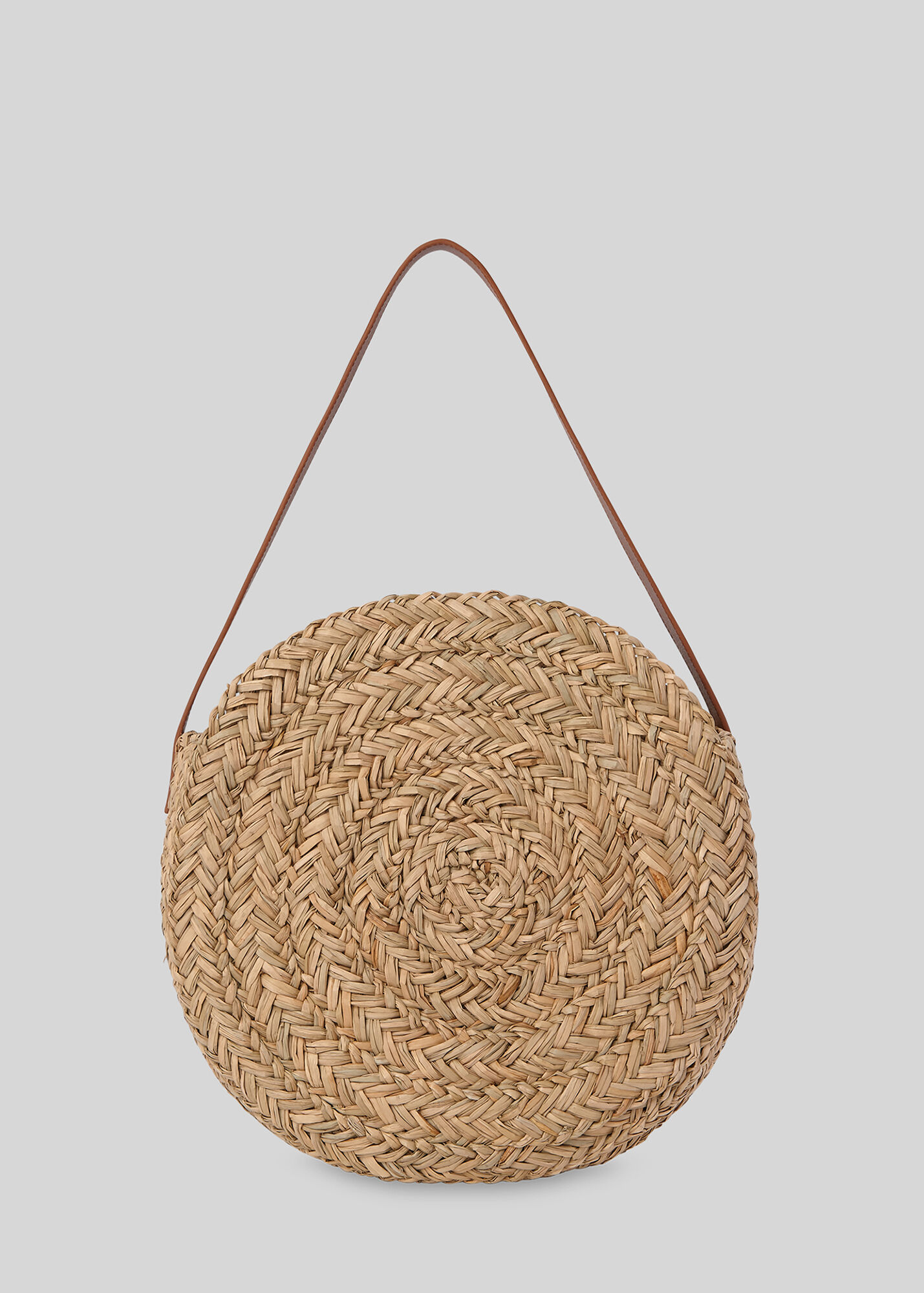 Neutral Etty Large Circular Straw Bag | WHISTLES | Whistles AU