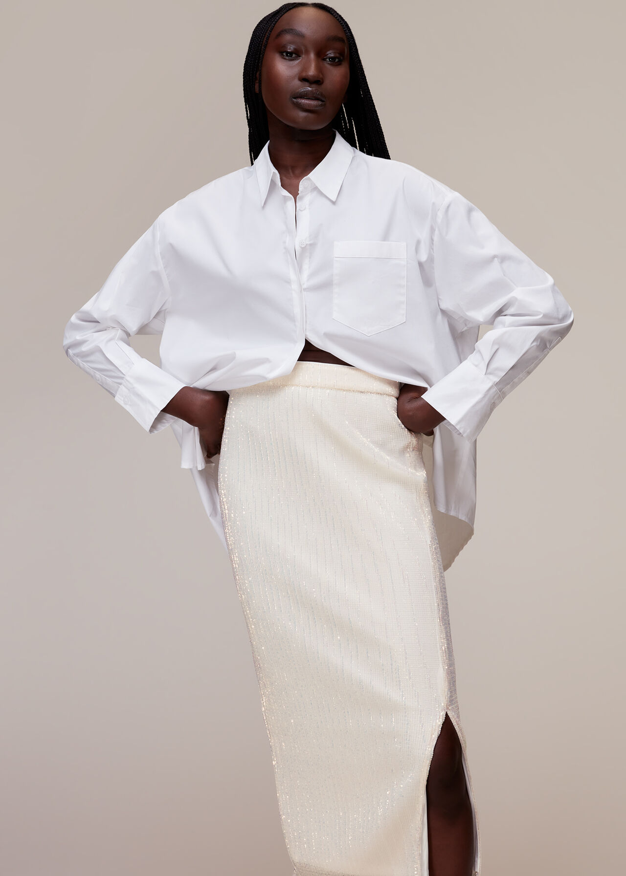 Sadie Sequin Column Skirt