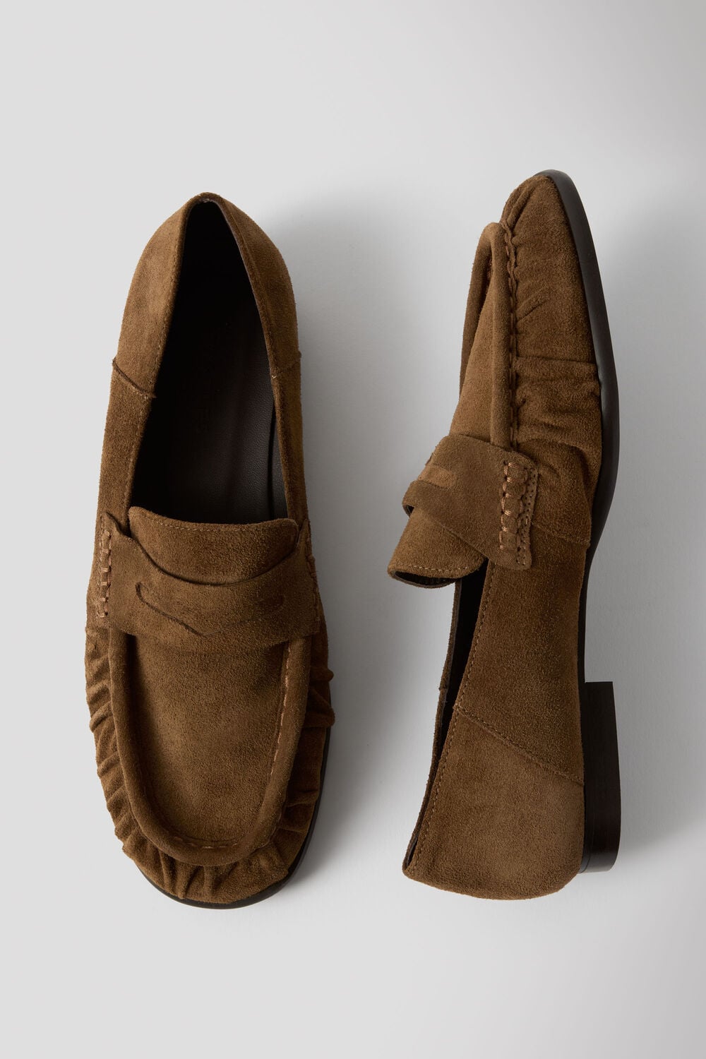 Soft Suede Ruched Loafer