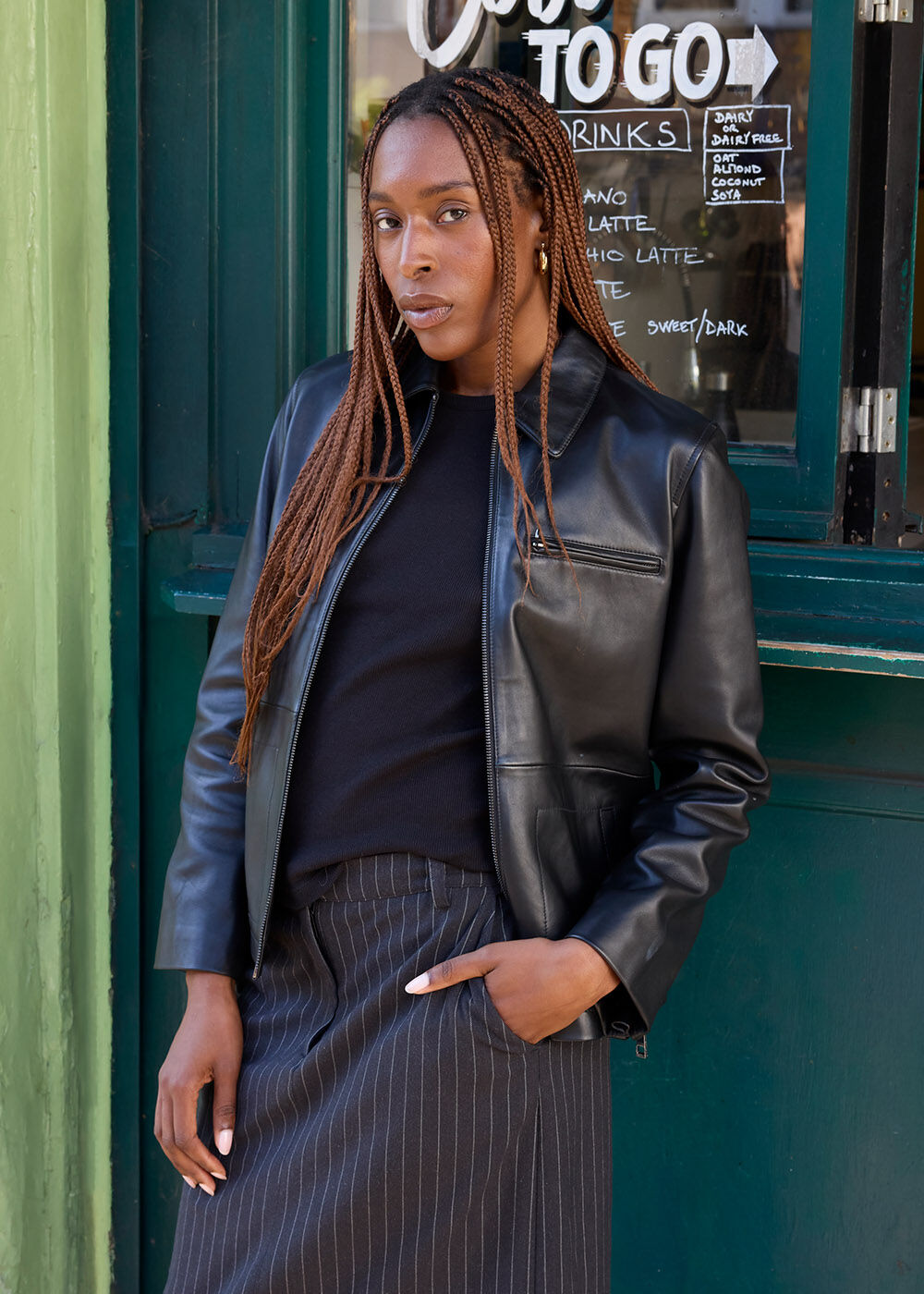 Kate Zip Leather Jacket