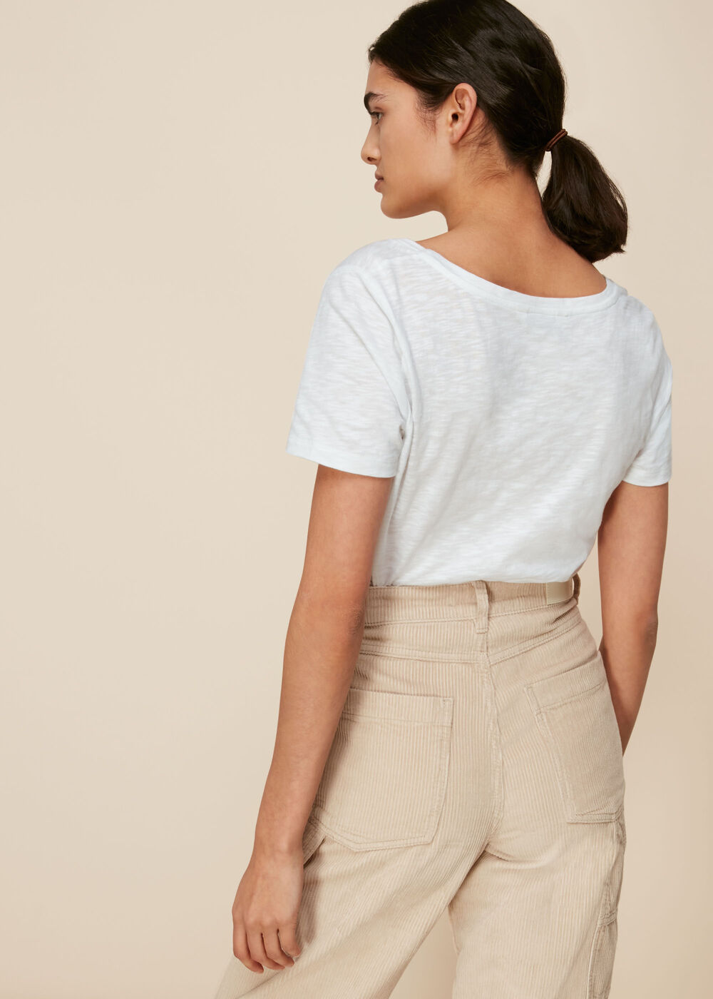 Sophie V Neck Cotton Tshirt