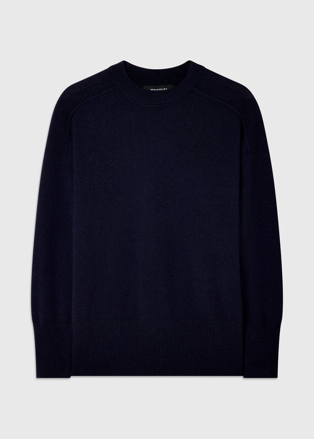 Cashmere Seam Crew Neck Knit