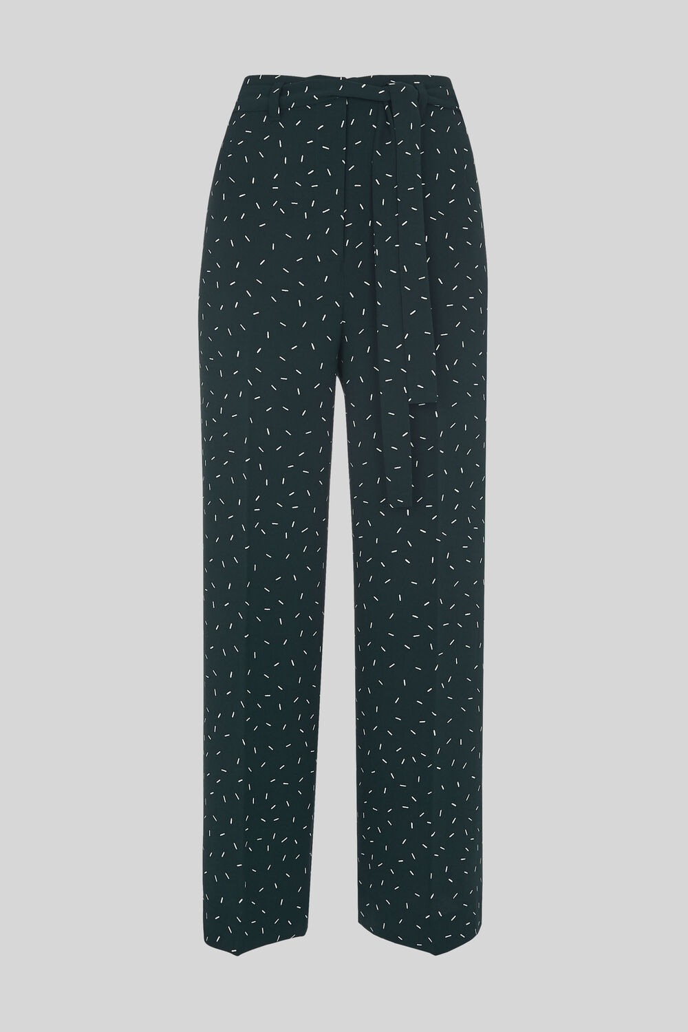 Sprinkle Tie Waist Trouser Dark Green