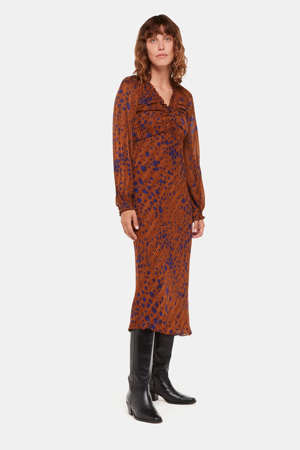 Spotted Dalmatian Midi Dress