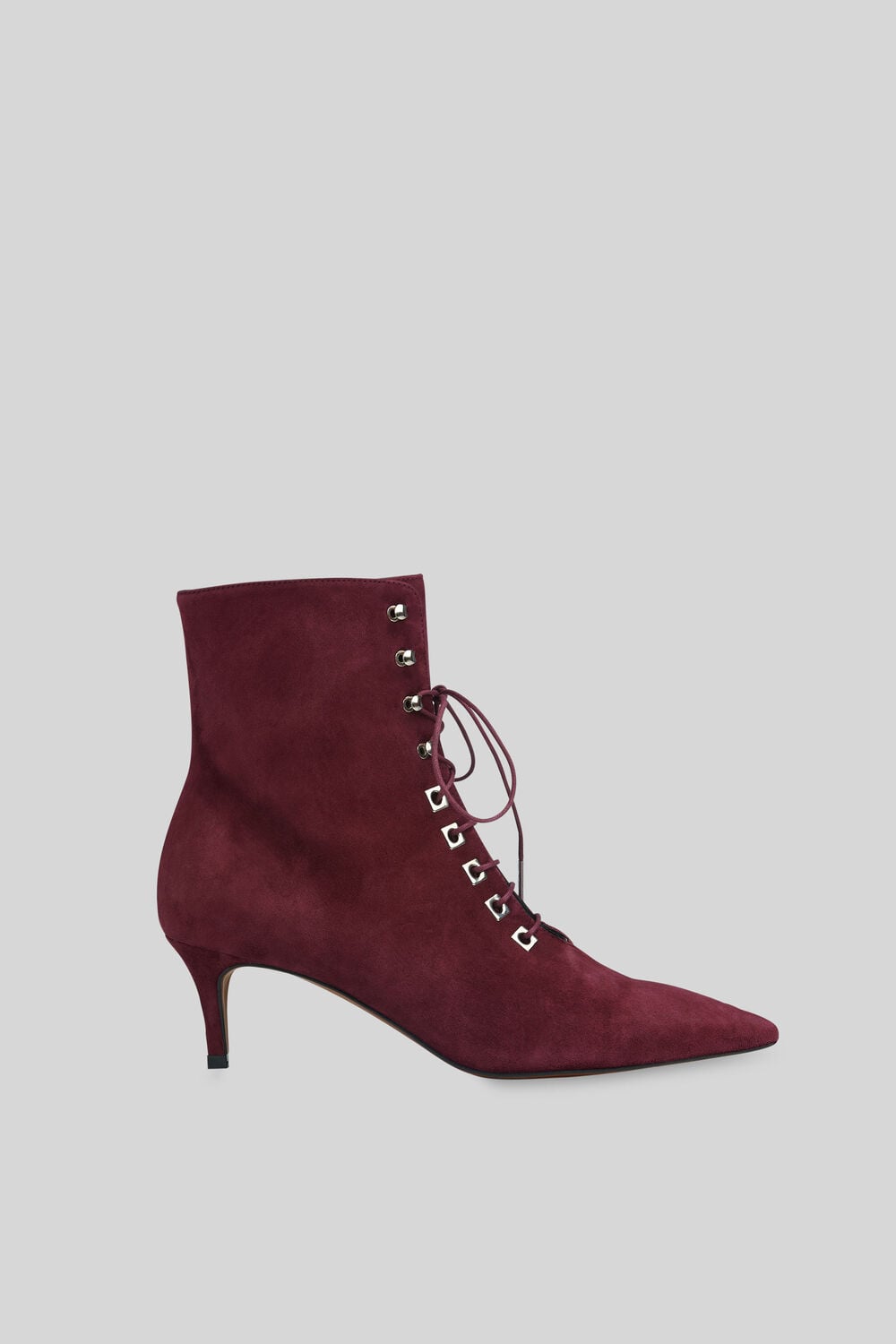 Celeste Kitten Heel Boot Burgundy