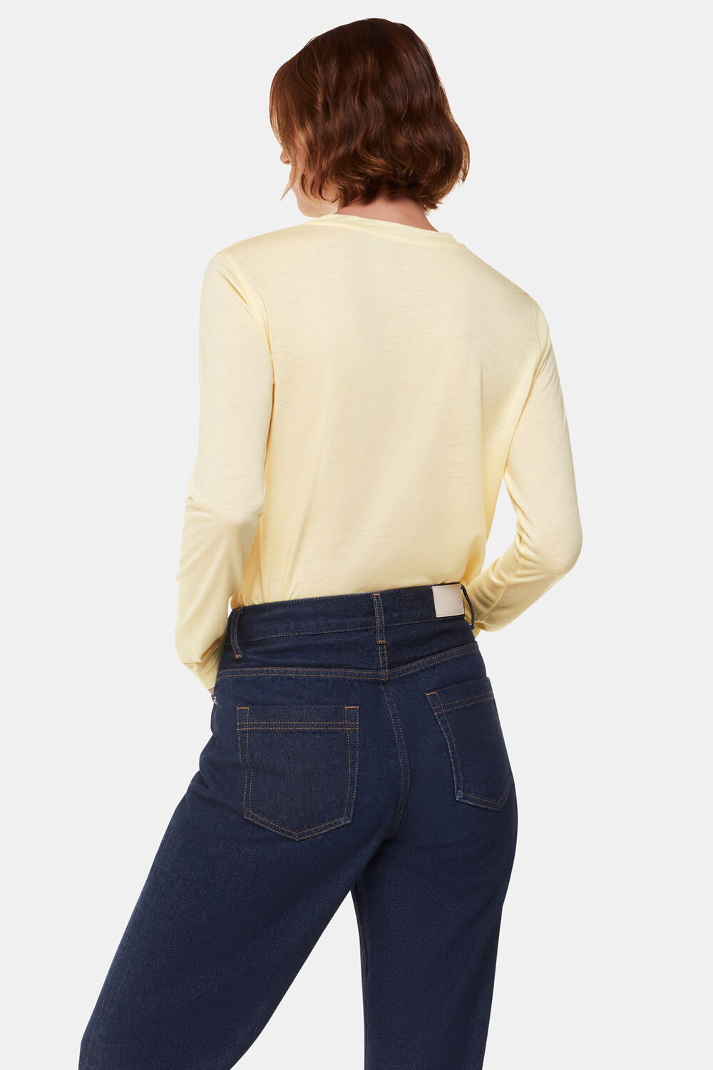 Wool Blend Crew Neck Top