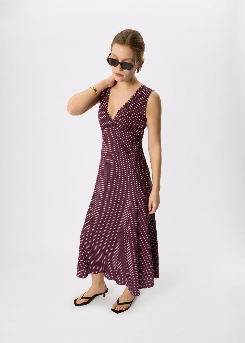 Petite Mini Spot Sleeveless Dress
