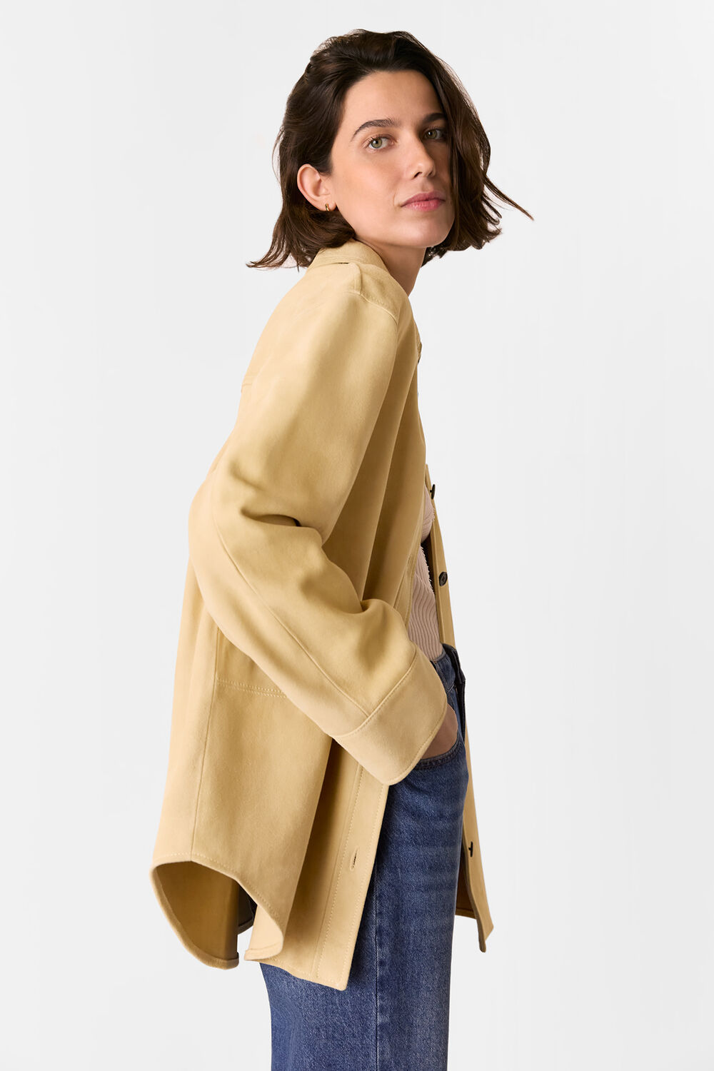 Sam Suede Leather Overshirt