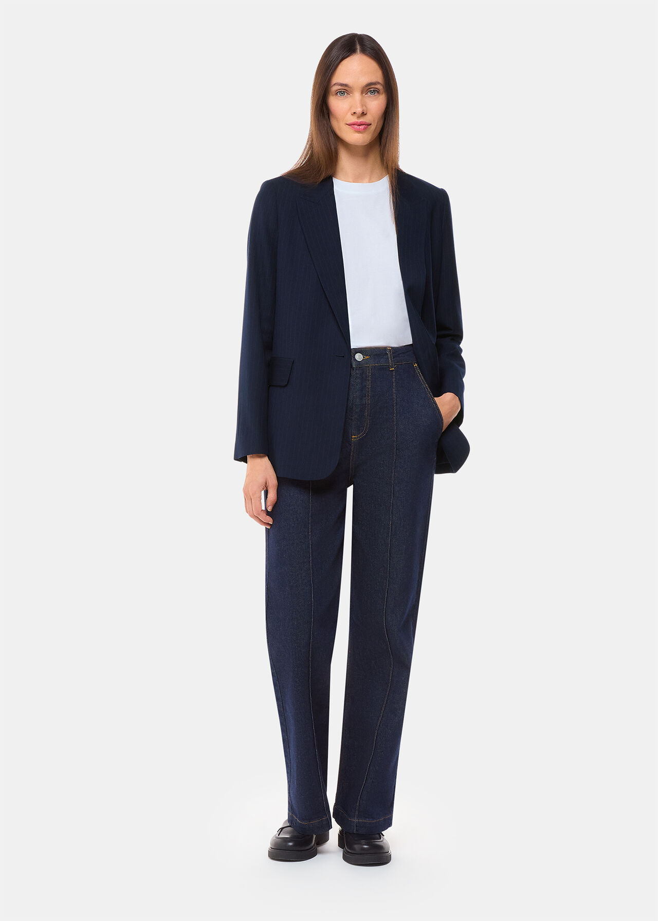 Pinstripe Blazer