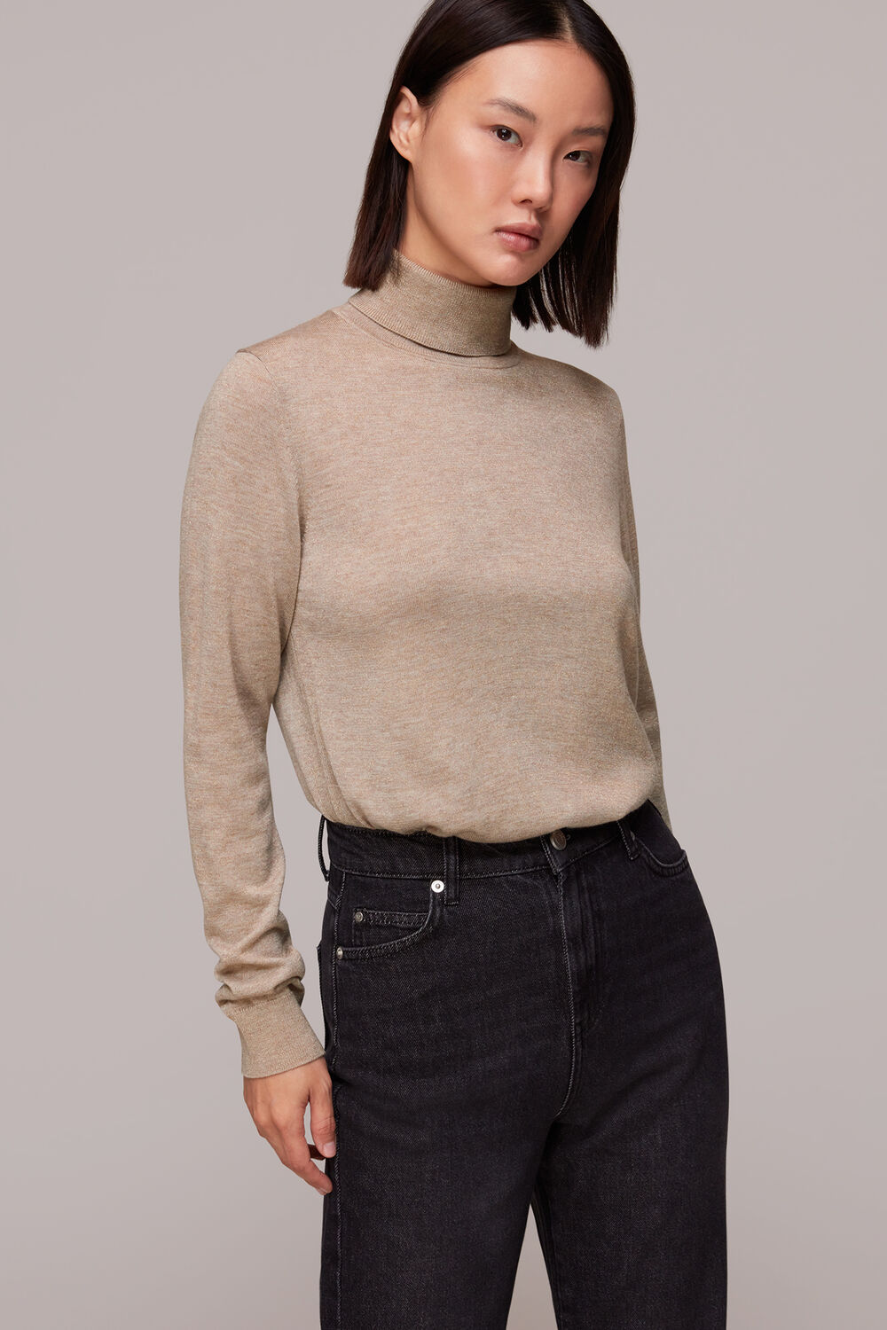 Sparkle Polo Neck Knit