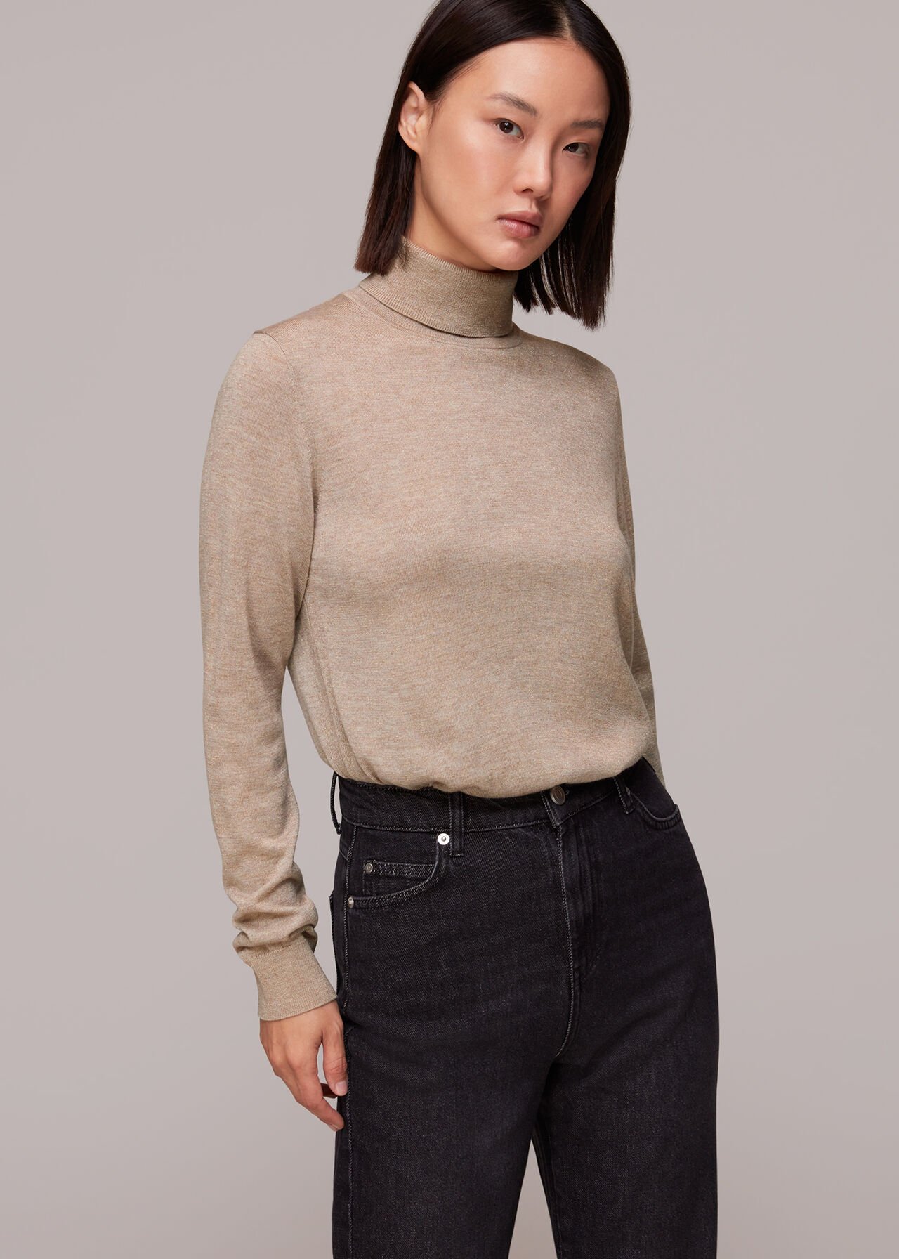 Sparkle Polo Neck Knit