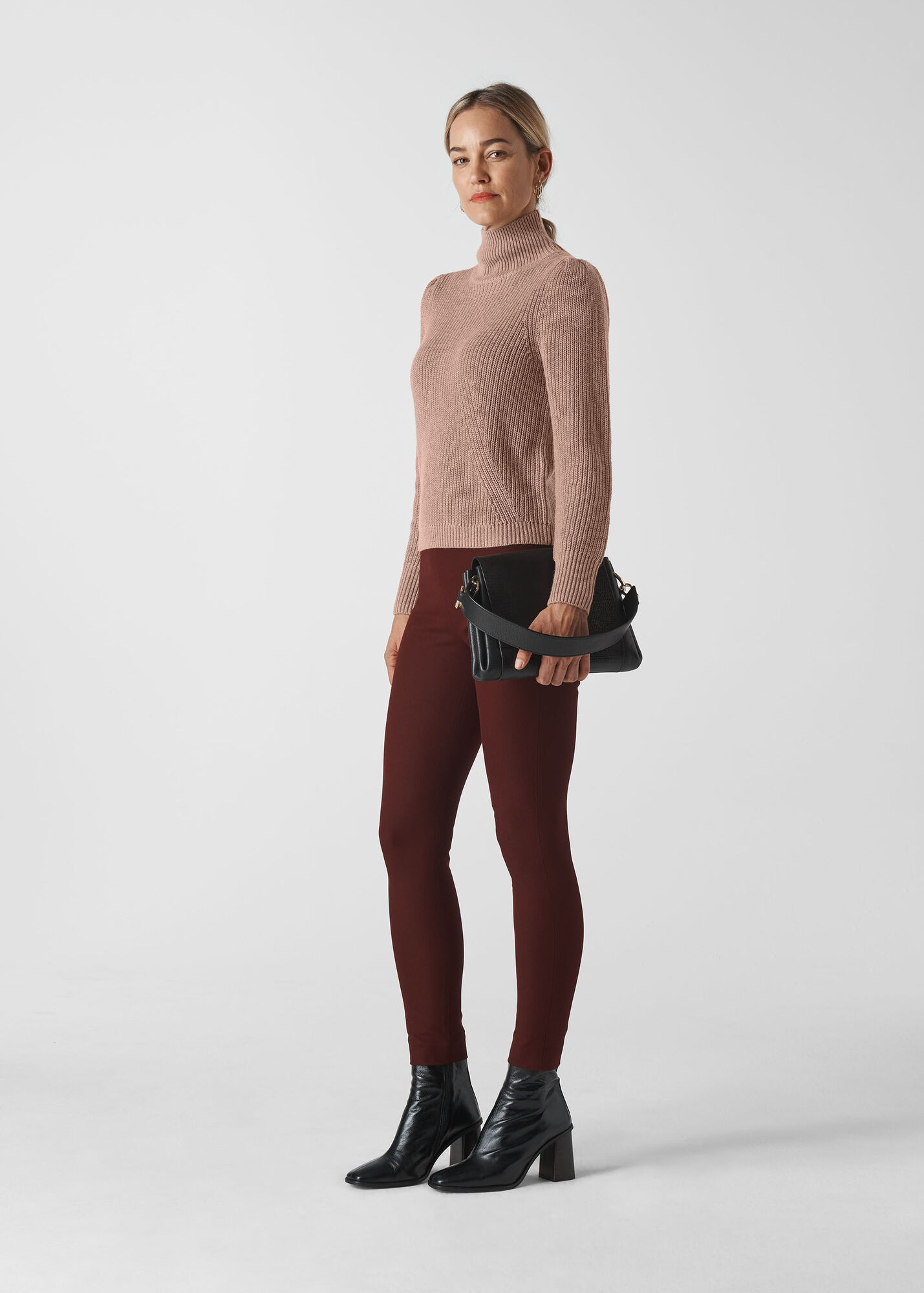 Whistles Women Puff Sleeve Roll Neck Knit - White - 12
