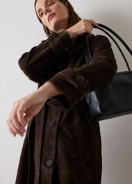 Suede Trench Coat