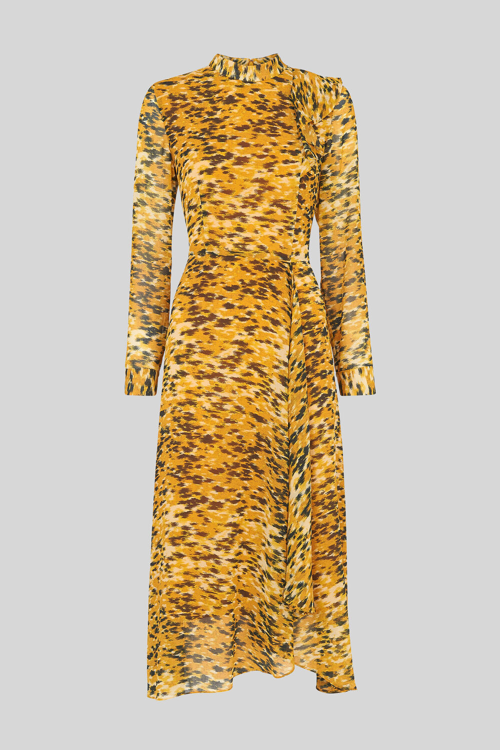 Ines Ikat Animal Dress Yellow/Multi